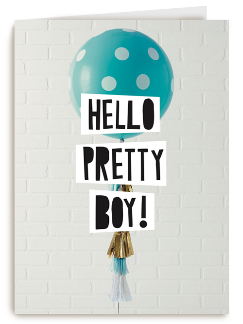 Kaart Hallmark | Geboorte Felicitatie | Geboorte Zoon Hello Pretty Boy