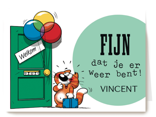 funny mail fijn dat je er weer bent welkom
