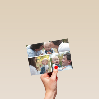 dubbele fotokaart liggende foto twee kleine foto
