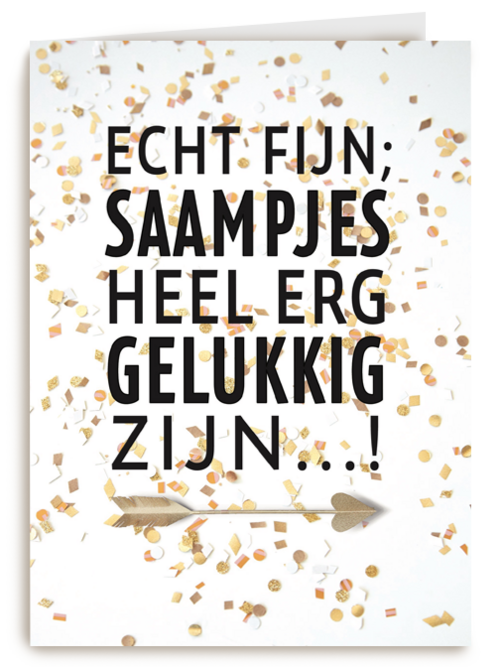 Kaart Hallmark | Felicitatie Huwelijk Huwelijksjubileum | Huwelijksjubileum Kaart Saampjes Heel Erg Gelukkig Zijn