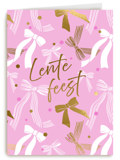 Lentefeest roze strikken