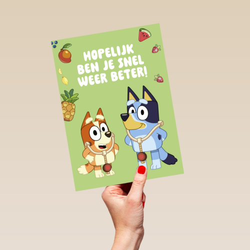 Bluey Bingo Hopelijk ben je snel weer beter