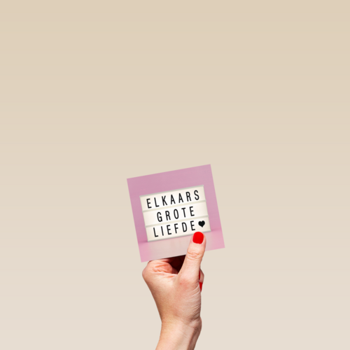 lightbox kaart elkaars grote liefde