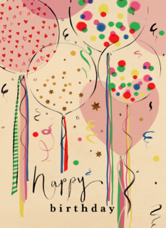 Happy birthday kleurrijke ballonnen