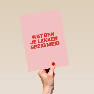 Succes kaart andc lekker bezig meid