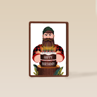 verjaardag kaart folio happy birthday man met baard