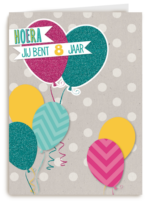 verjaardag leeftijden hoera jij bent 8 jaar