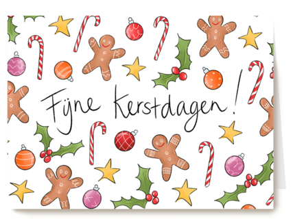 Kerstkaart matia studio hulst gingerbread