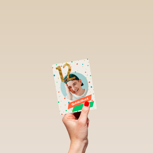 Gefeliciteerd 12 jaar fotokaart