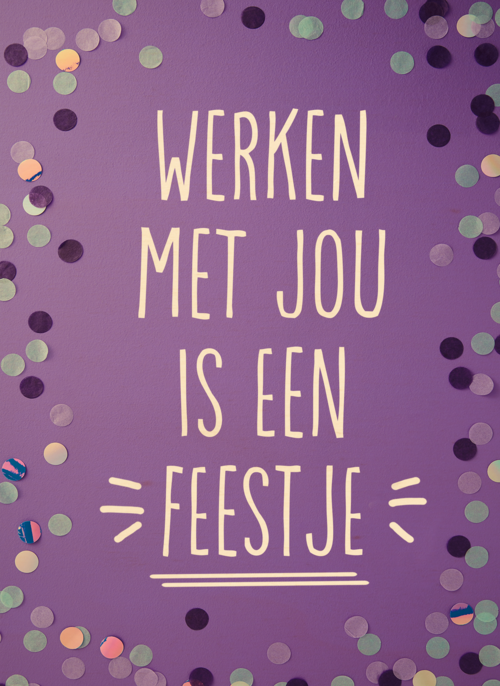 Houten Kaart | Bedankt Kaart Thuiswerken Werken Met Jou Is Een Feestje