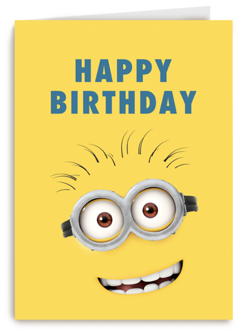 Minions verjaardagskaart happy birthday