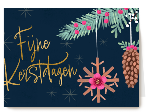 Fijne kerstdagen ornamenten