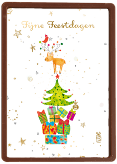 kerstkaart turnowsky rendier kerstboom