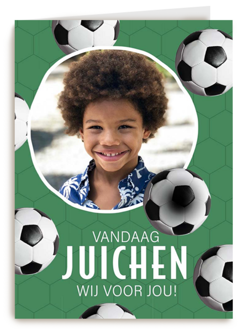 Fotokaart voetbal verjaardag