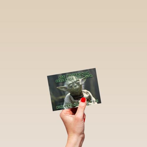 verjaardag kaart yoda
