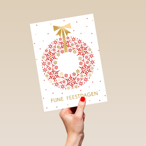 Kerstkaart zakelijk Kerstkrans