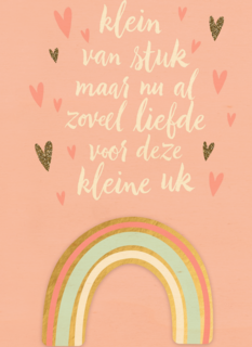 klein van stuk maar nu al zoveel liefde voor deze kleine uk