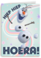 Frozen verjaardagskaart Olaf hiep hiep hoera