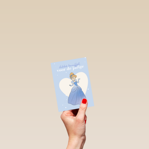 prinses kaart disney dikke knuffel voor de jarige assepoester