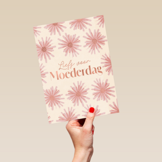 Moederdag liefs roze bloemen