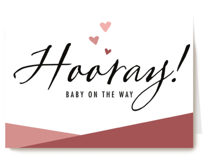 zwangerschap aankondiging hooray baby on the way