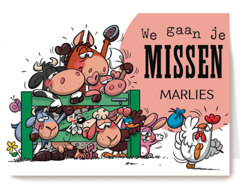 funny mail we gaan je missen