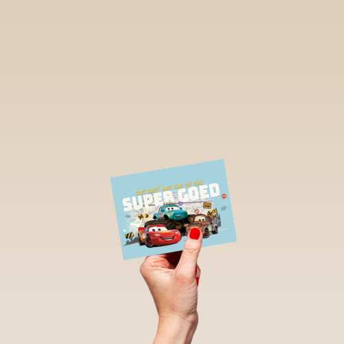 Cars complimentkaart Super Goed