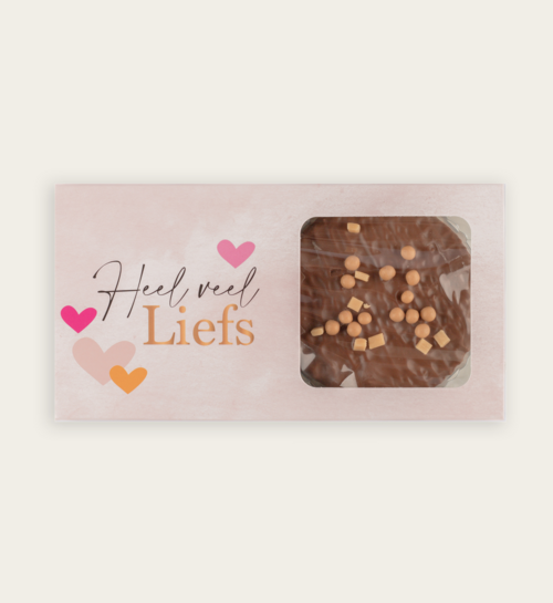 Heel Veel Liefs Stroopwafels Melk Zeezout Fudge 4 Stuks | Hallmark Cadeau Koek En Cake |