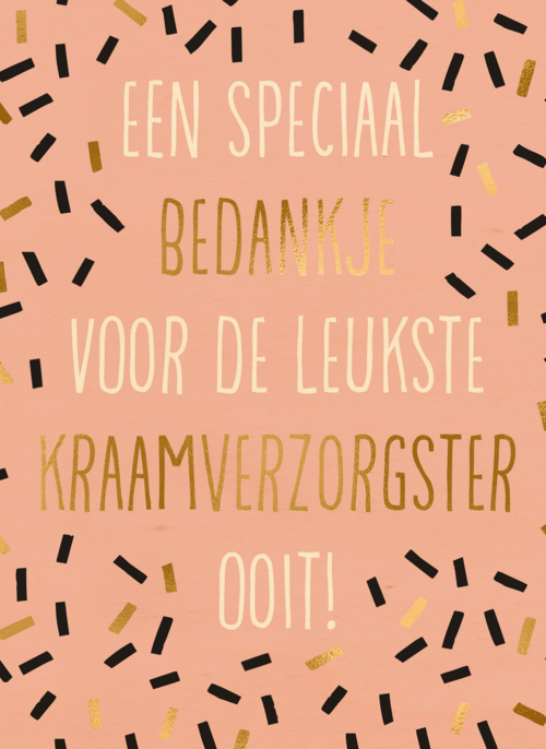 Houten Kaart | Speciaal Bedankje Voor De Leukste Kraamverzorgster Kaart