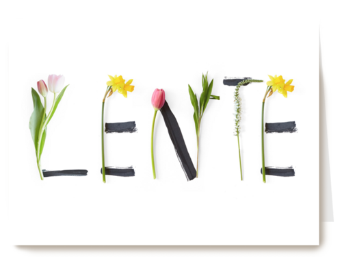 lente met bloemen