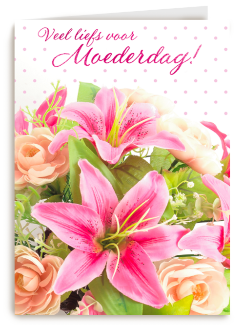 moederdag kaart klassiek veel liefs voor moederdag lelie