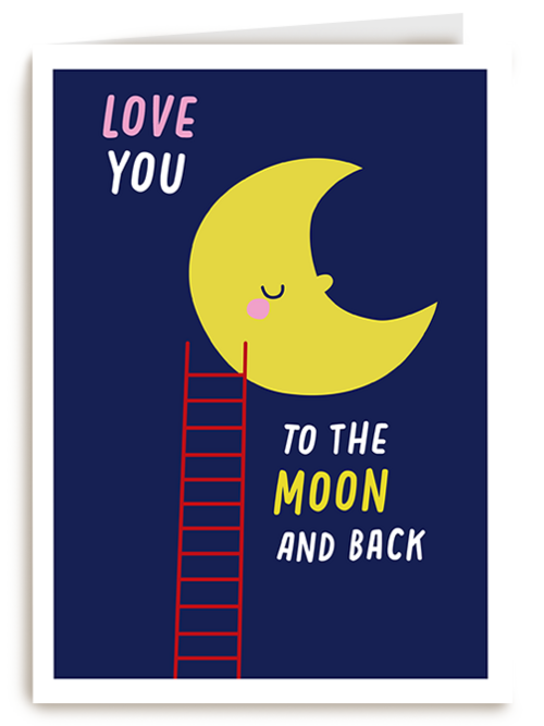 Kaart Hallmark | Liefde Valentijn | Liefdeskaart Love You To The Moon And Back