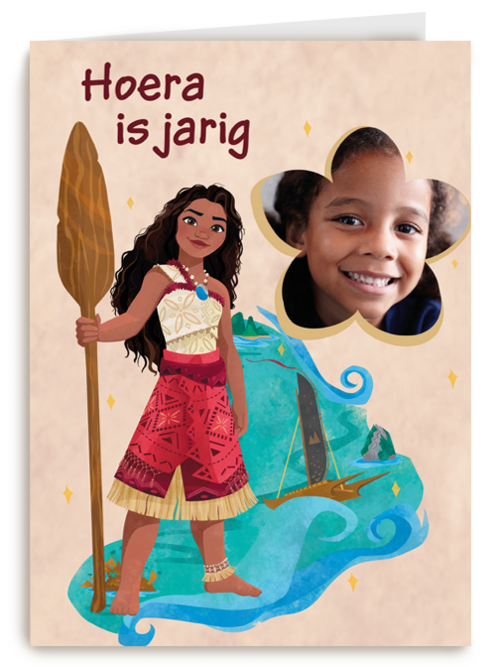 Verjaardagskaart Hallmark | Disney Vaiana Hoera Fotokaart