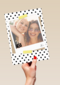 fotokaart blanco wit met zwarte stippen