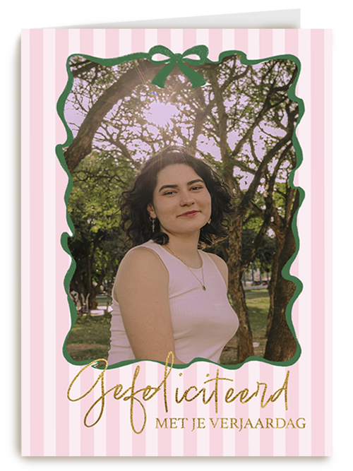 Verjaardagskaart Hallmark | Verjaardagskaart Gefeliciteerd Strikje Roze