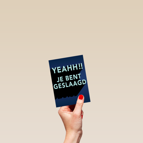 geslaagd kaart yeahh je bent geslaagd