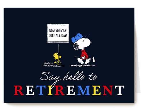 Kaart Hallmark | Pensioen | Peanuts Retirement Golf