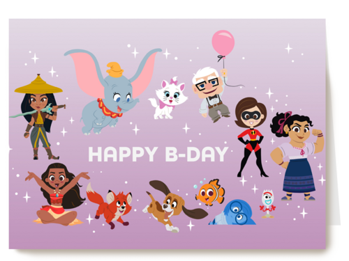Felicitatiekaart Disney Pixar congrats