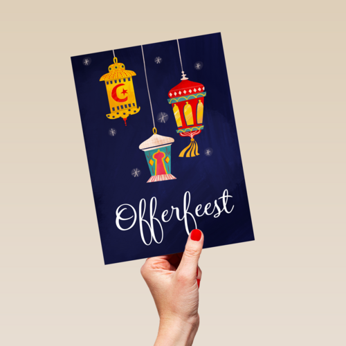 offerfeest kaart kandelaren