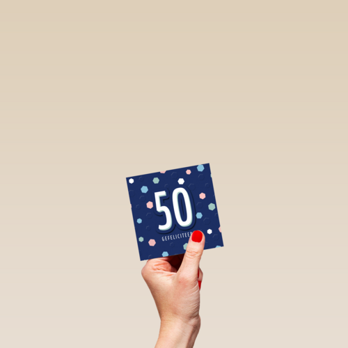 verjaardag kaart stijlvol leeftijd 50