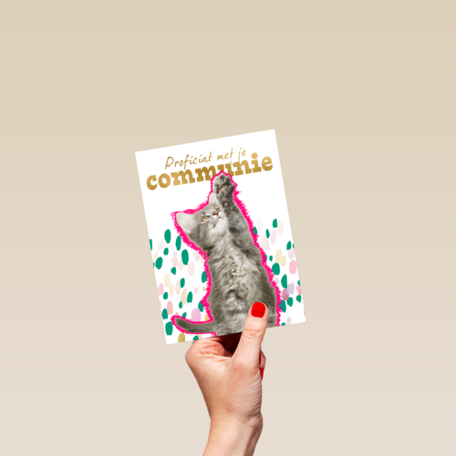 Proficiat met je communie kat