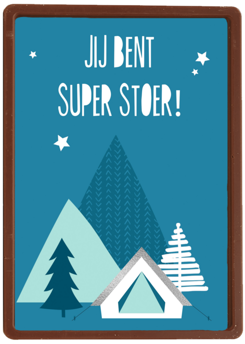 Op kamp kaart jij bent super stoer