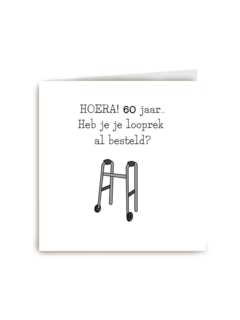 Verjaardagskaart 60 looprek