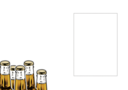 Proost met zeven bierflesjes
