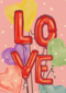Liefde kaart Love ballonletters