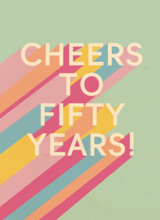 Verjaardagskaart vrouw cheers to fifty years 50