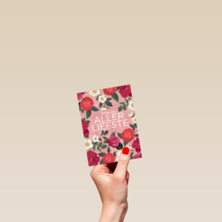 Ansichtkaart bloemen voor de allerliefste