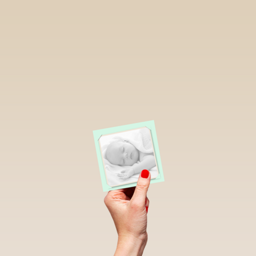 fotokaart baby groene rand