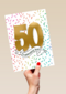 Verjaardagskaart 50 en waanzinnig leuk