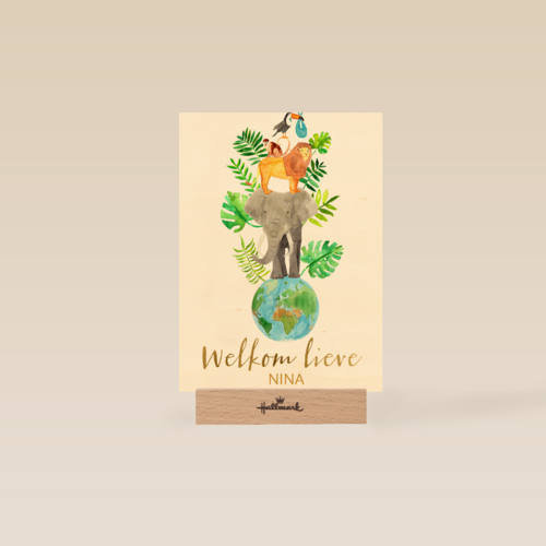 geboorte wereld met dieren